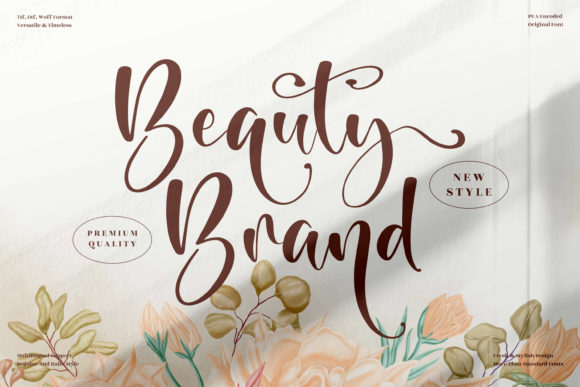 Beauty Brand: A Timeless Script Handwritten Font for Editorial Charm