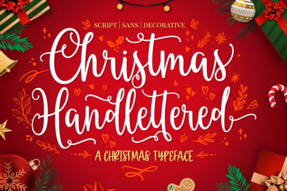 Christmas Hand-lettered Trio Font for Festive Campaigns