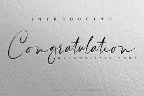 Congratulation Font: Elegant Script Handwritten Fonts for Branding