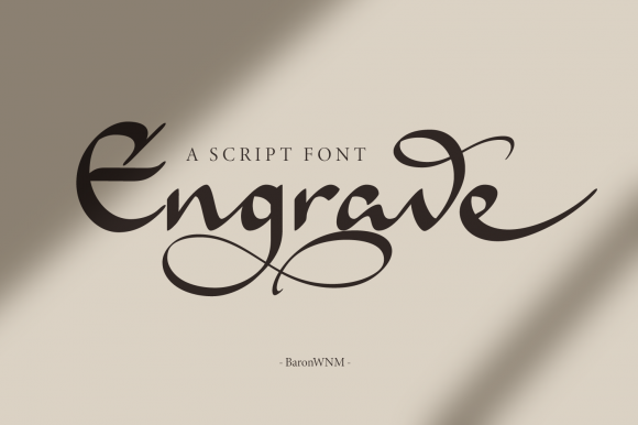 Engrave Font: A Light Handwritten Script for Luxury Design