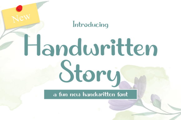 Handwritten Story Font for Joyful, Romantic Design Projects