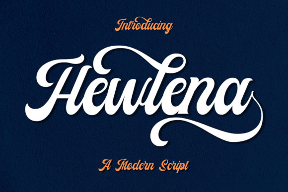 Hewlena: A Bold Script Handwritten Font for Retro Branding