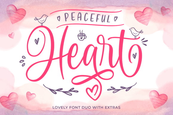 Peaceful Heart Font for Warm, Handwritten Branding