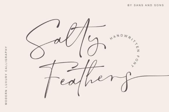Salty Feathers Script Handwritten Font for Elegant Branding