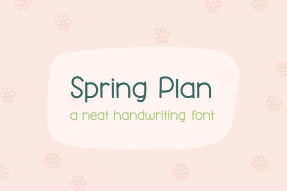 Spring Plan: A Neat Handwritten Font for Makers