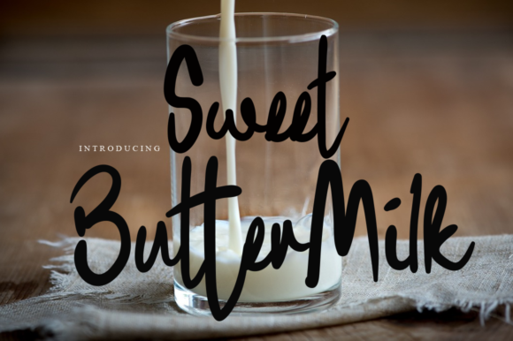 Sweet Buttermilk Font: A Dainty Script Handwritten Typeface for Joyful Designs