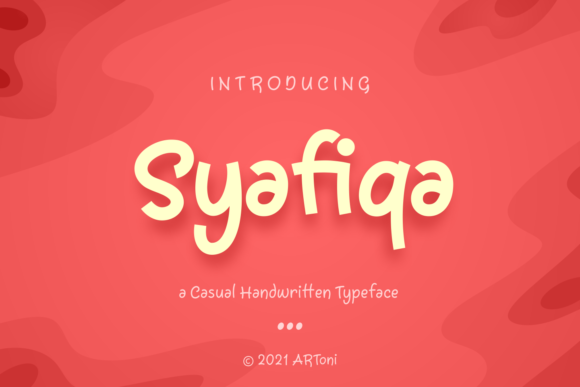 Syafiqa Script Handwritten Font for Crafters