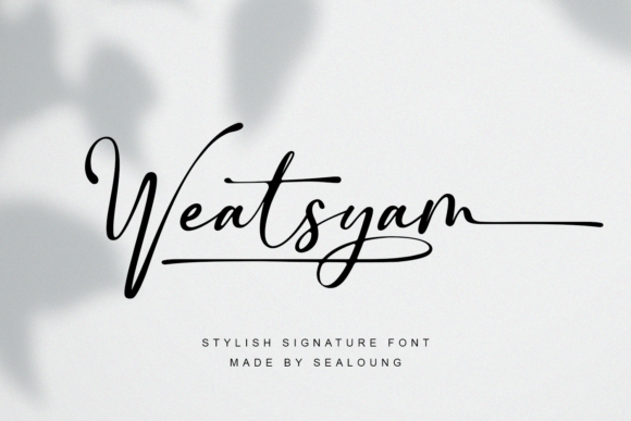 Weatsyam: An Elegant Script Handwritten Font for Thoughtful Branding
